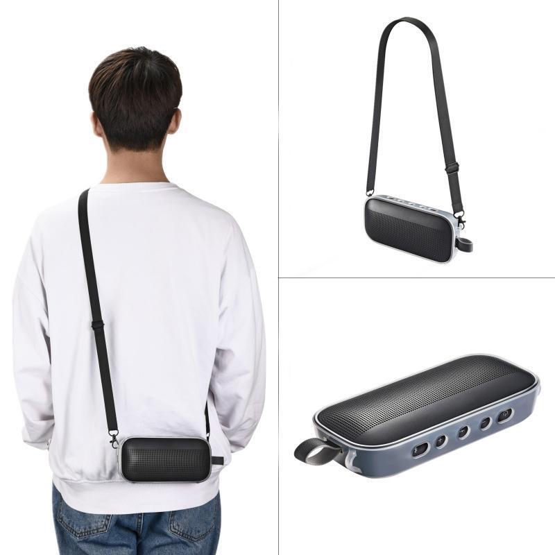 TPU Cover forBose Sound Link Flex Speaker Case with Shoulder Strap Classic Style