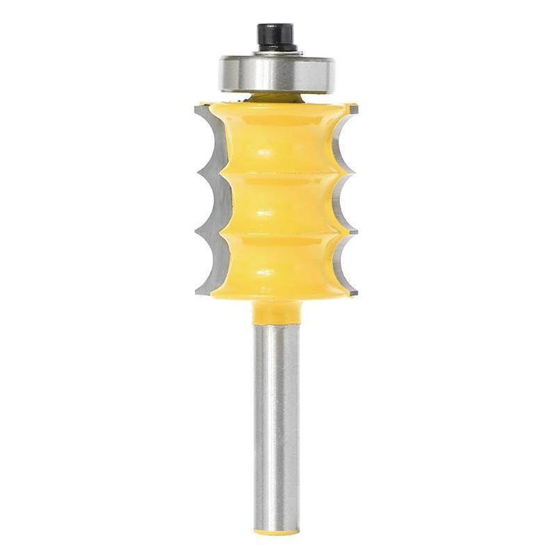 Large Triple Bead Column/Face Molding Router Bit -1/4" Shank For Woodworking