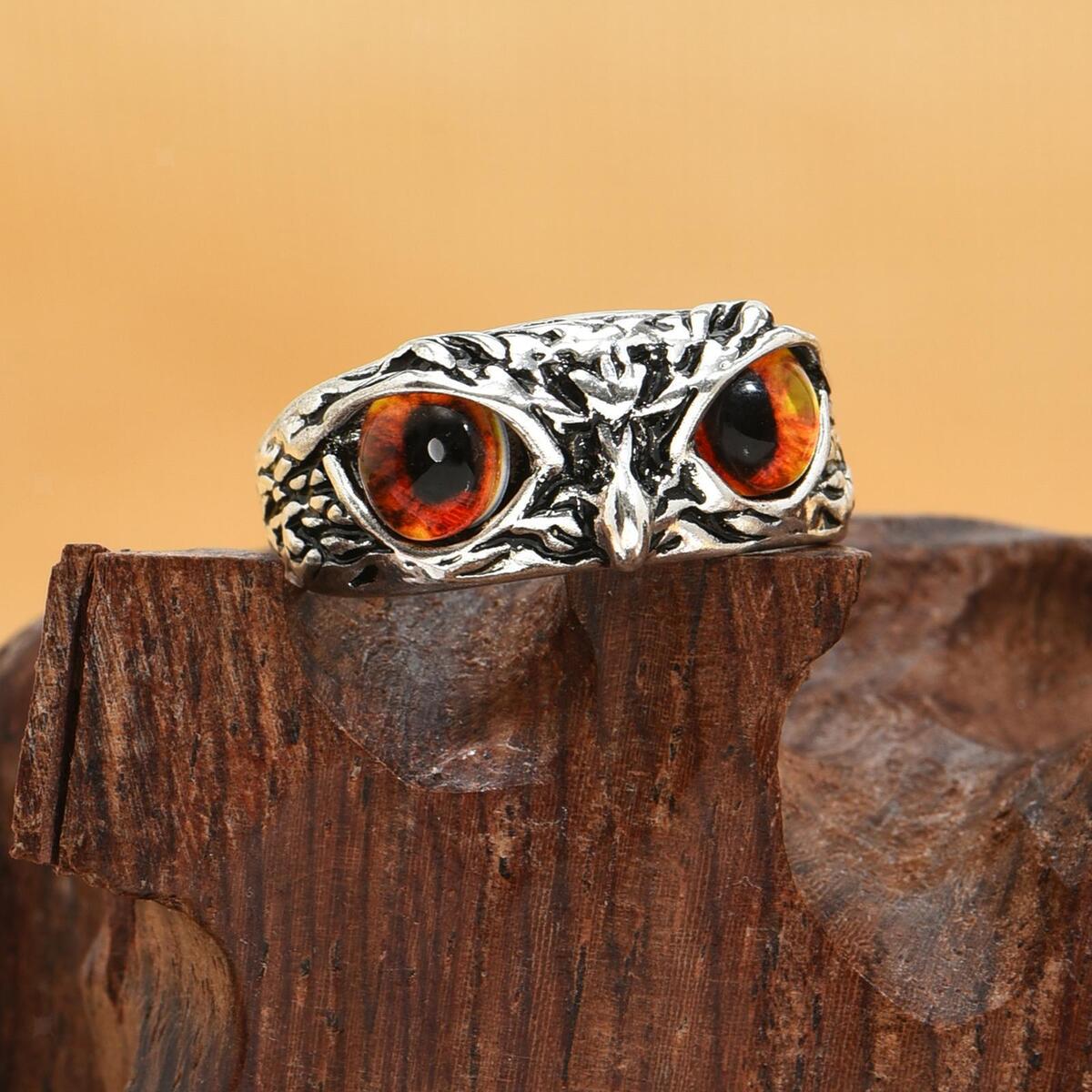 Charming Fashion Owl Ring Resizable Creativering for Dance Parties