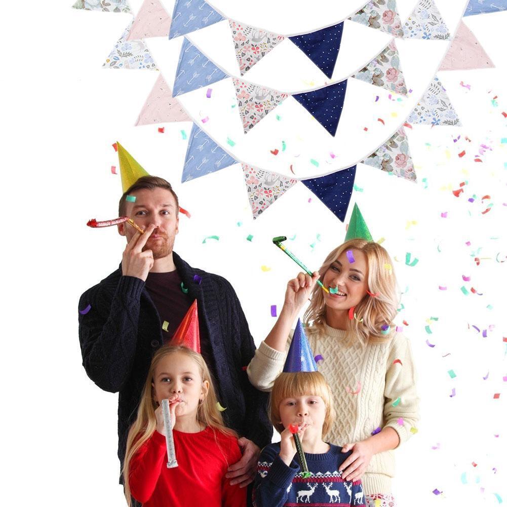 3.2m Nordic Style Cotton Bunting Pennant Flag Garland Wedding Party Decor