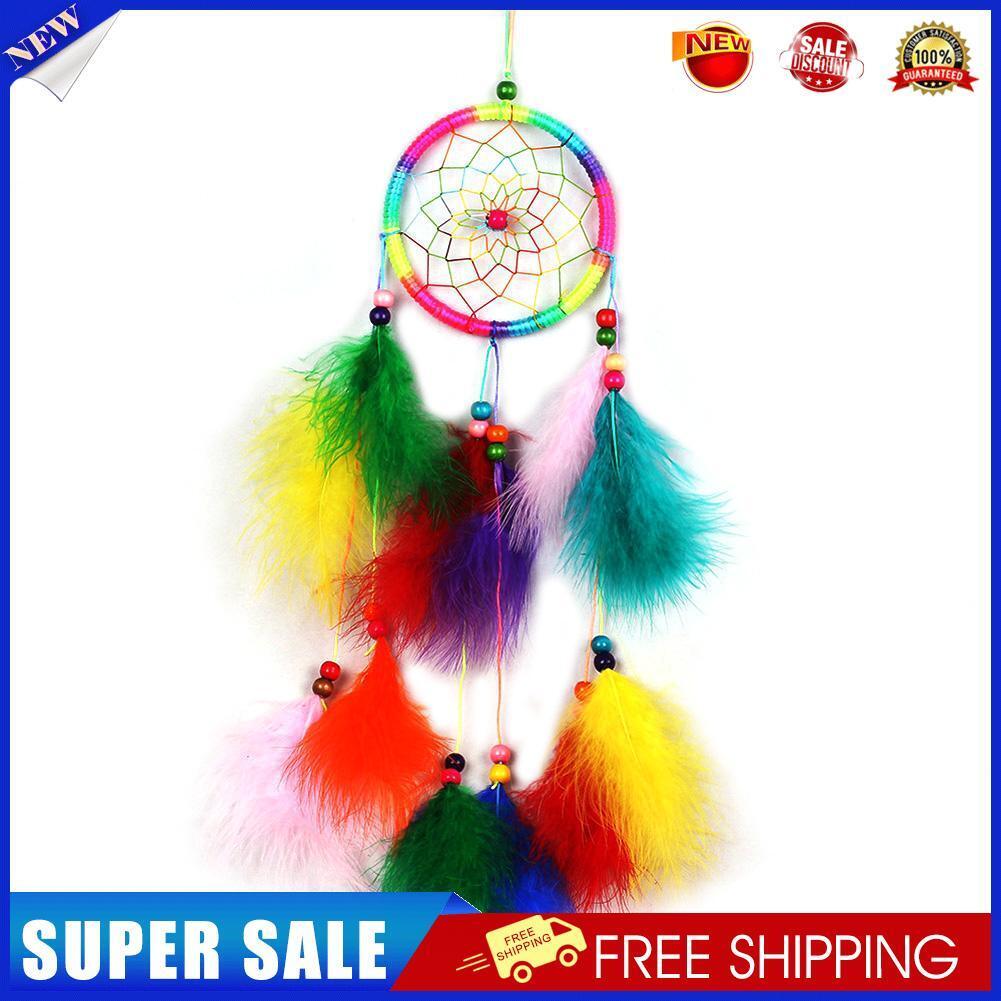 Colorfull Dream Catcher Feather Crafts Handmade Home Hanging Gifts