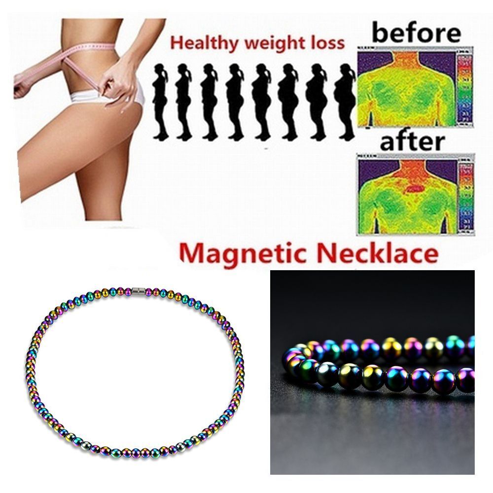 Jewelry Gift for Women Men Lymph Drainage Magnetic Necklace Hematite Necklace