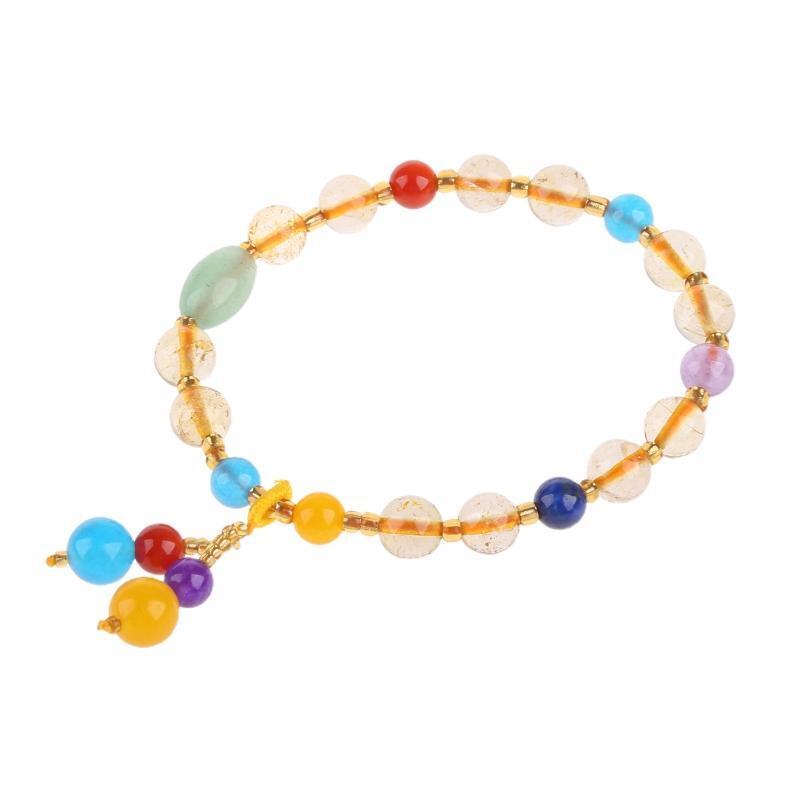 Nice Red Agate Bracelets Natural Rutilated Quartz Crystal Tiny Beads Gift Girls