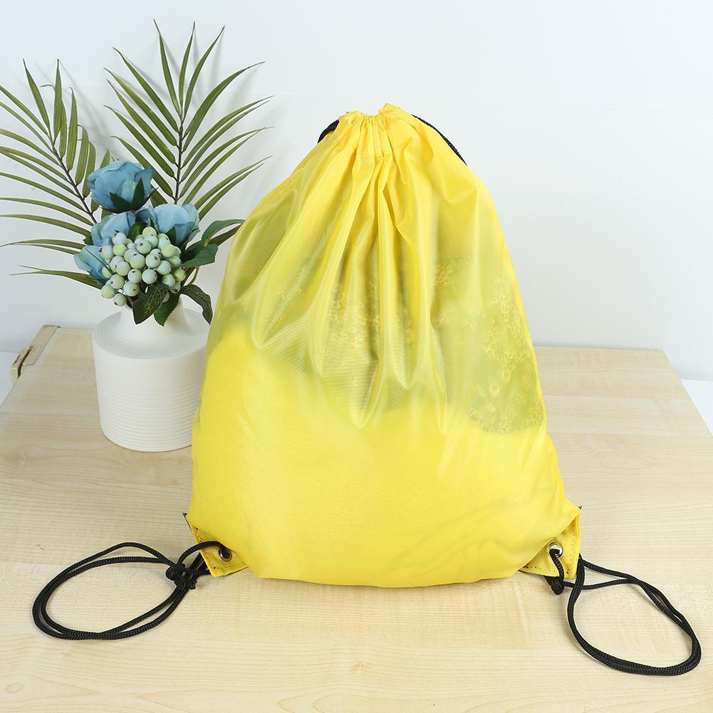 Outdoor Sports Waterproof Drawstring Backpacks Storage Knapsack (Yellow)