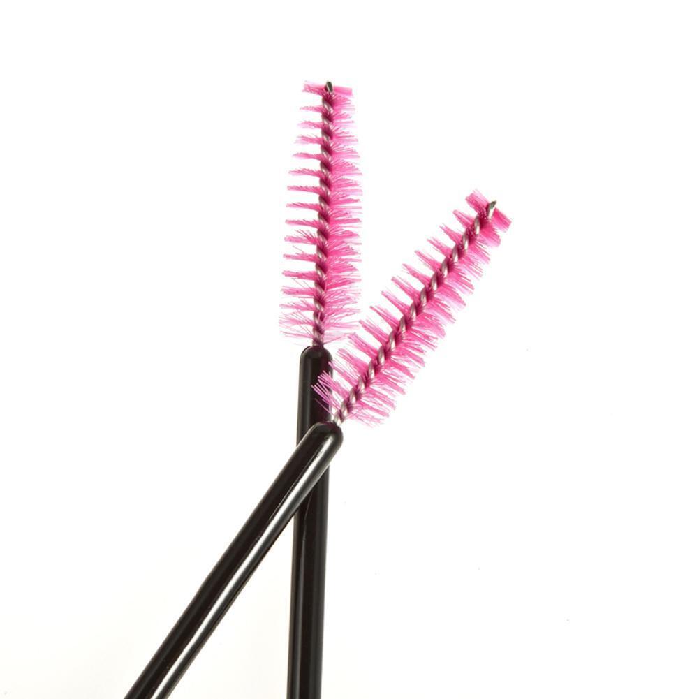 100pcs/bag Disposable Eyelash Brush Mascara Applicator Makeup Tools (Red)
