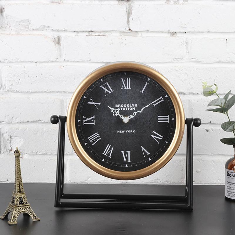 Living Room Desk Clock Home Ornaments Desk Alarm Clock Desktop Clocks For Office