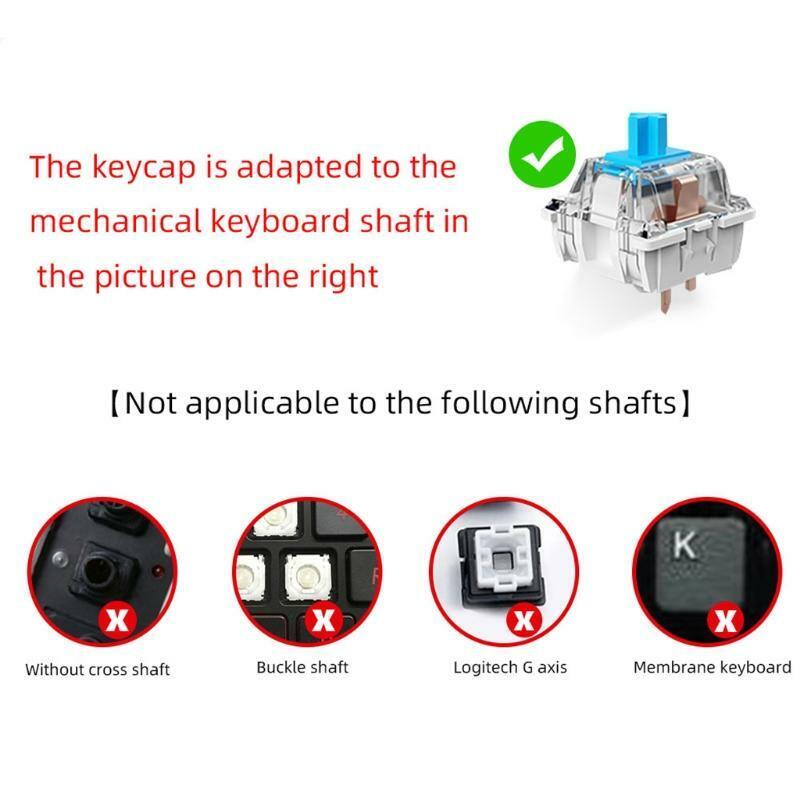 110 Pieces OEM Profile 5 Sides Dye-Sub Light-proof Keycap for Cherry MX Switches