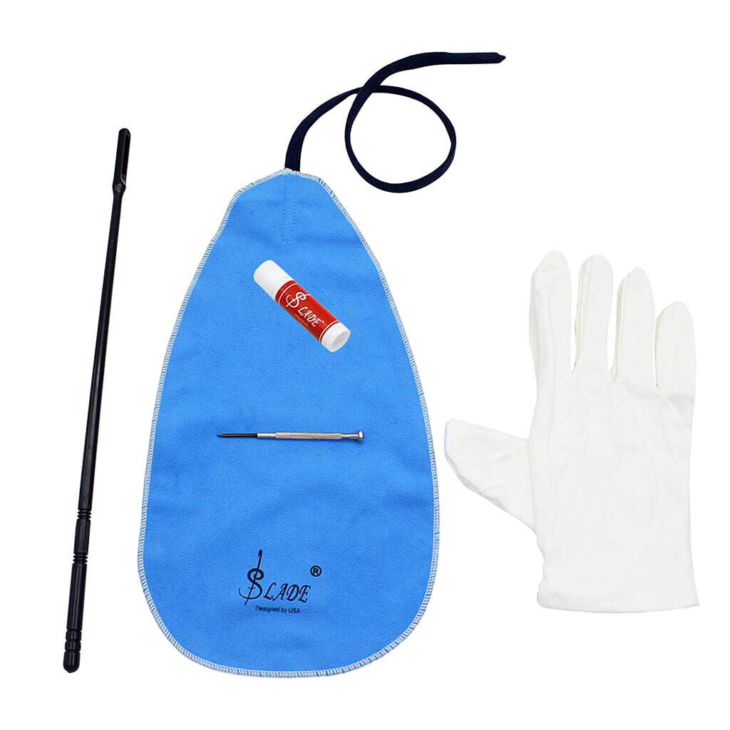 Flute Piccolo Maintenance Cleaning Tool Kit for Flute Woodwind Instrument