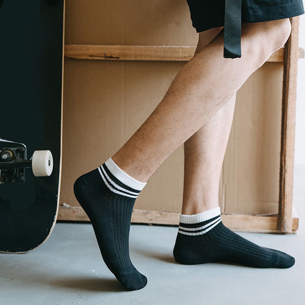 Absorb Sweat Breathable Striped Clothing Accesories Sports Stockings Boat Socks