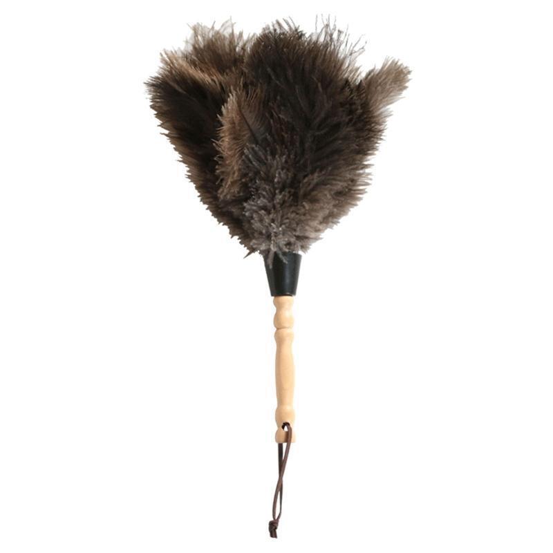 Ostrich Duster Feather Cleaning Brush Wood Handle Computer Dust Removal