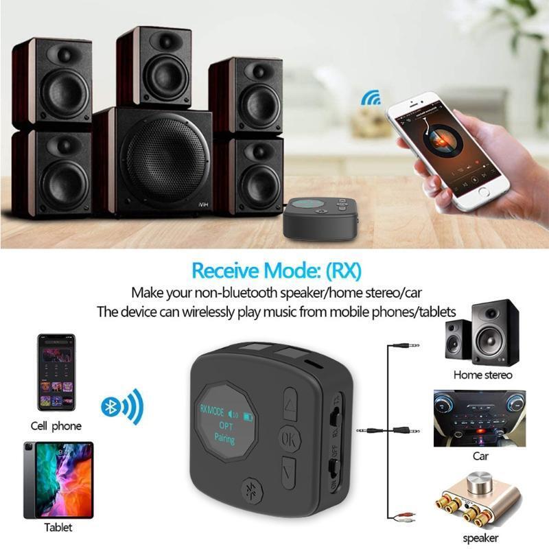 Audio AdapteReceiver Convert Ordinary Speakers to Wireless Speakers ABS Marerial
