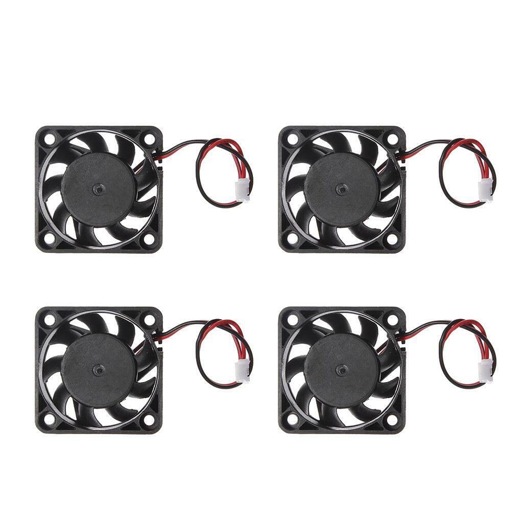 4x DC Plastic Desktop Cooling Fan Radiator Cooler 40mm Grill For Desktop