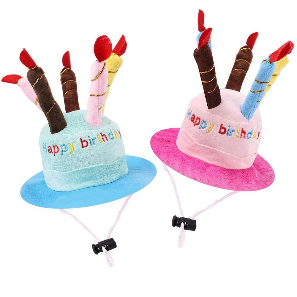 Birthday Party Costume Birthday Cake Beanies Hat Dog Cat Hat Headdress Pet Cap