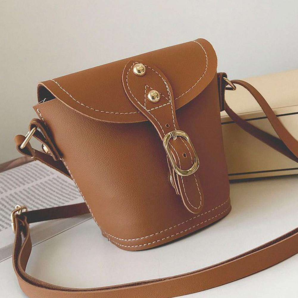 Children Kids Handbags PU Girls Shoulder Messenger Bucket Purses/Brown