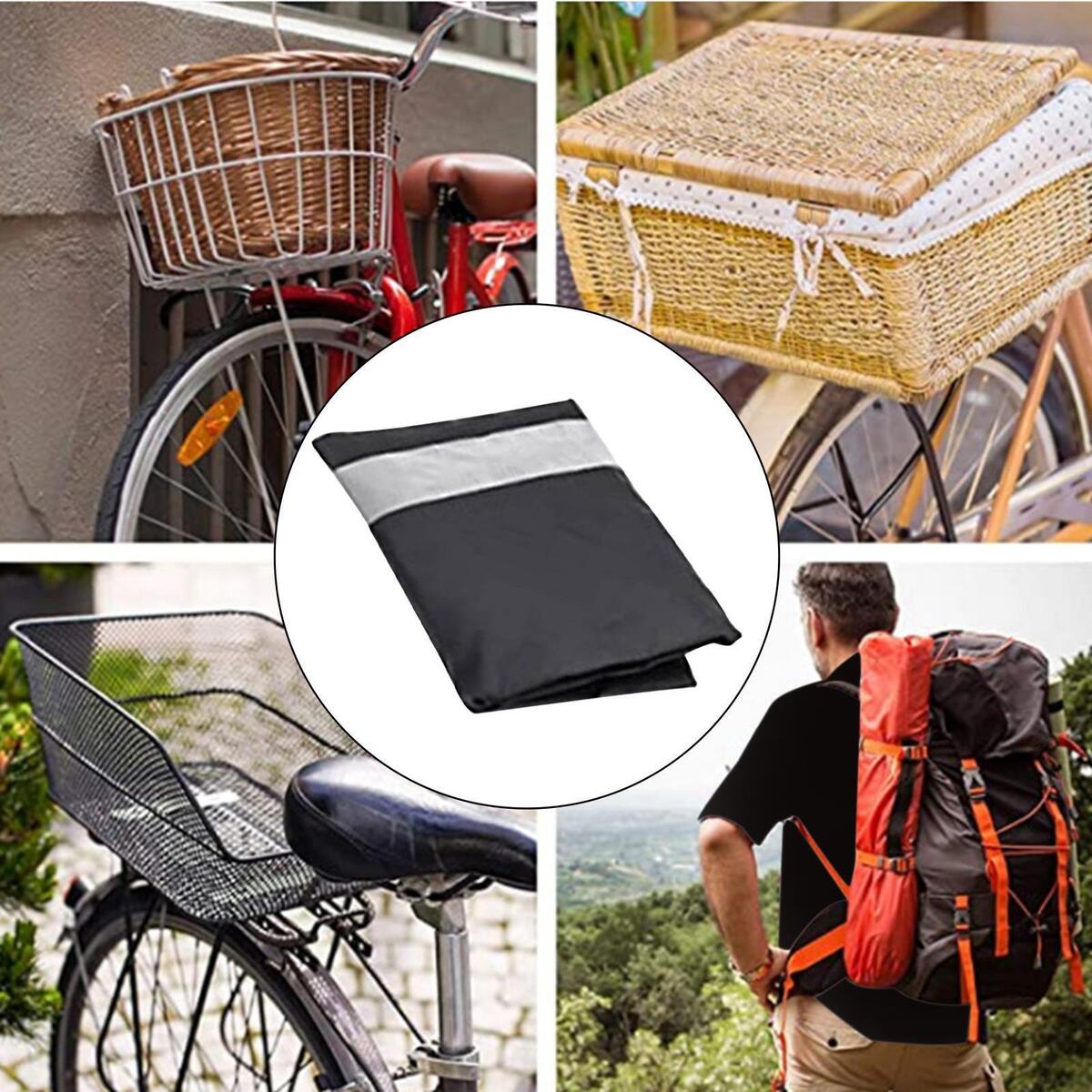 Bicycle Basket Cover Bike Accessories Handlebar Pannier Liner Bag Rain Cover