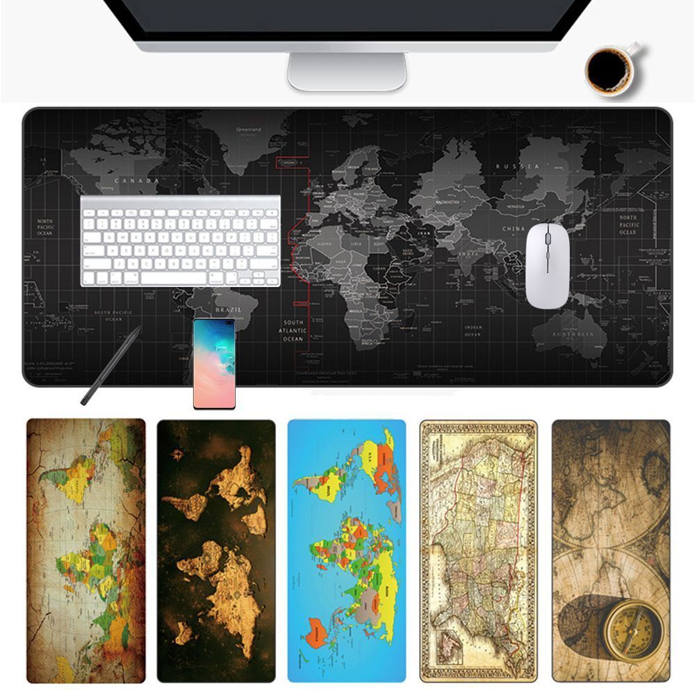 Natural Rubber Mousepad Gaming Mouse Pad Keyboard Mice Mat Old World Map