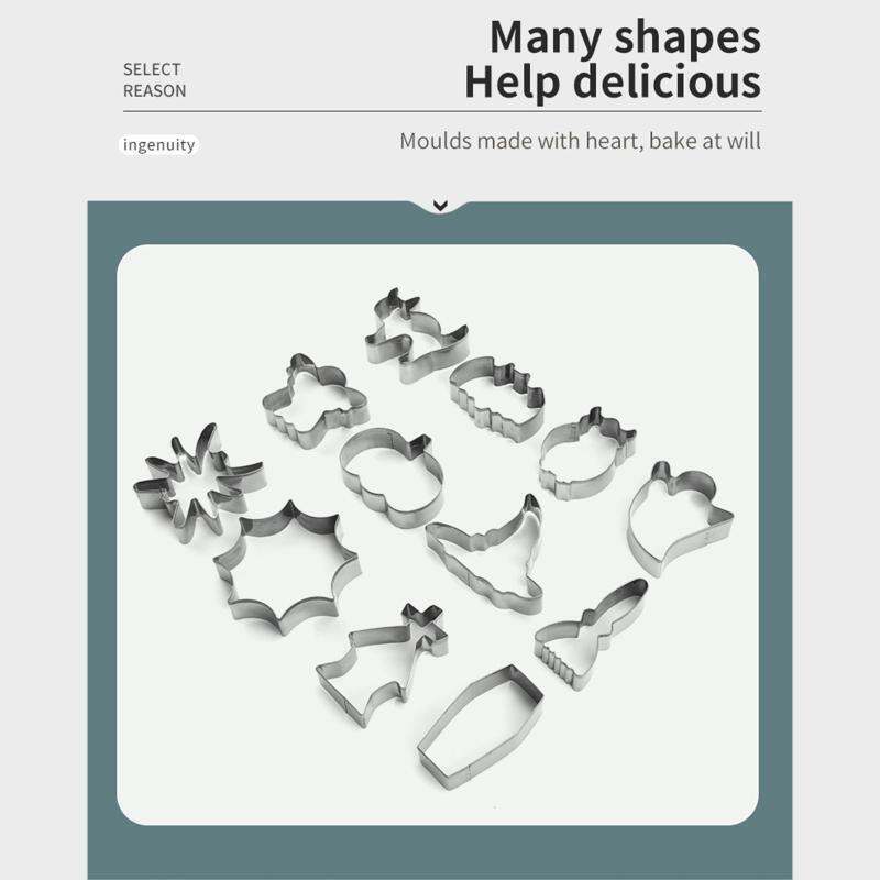 12 Pieces Halloween Series Cookies Cutters Cookie Mold Fondant Biscuit Cutters