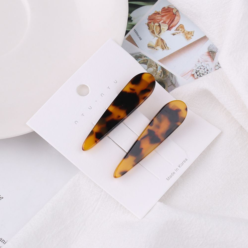 Elegant Leopard Print Headwear Headband Hairpin Acetate Hair Clip Barrettes