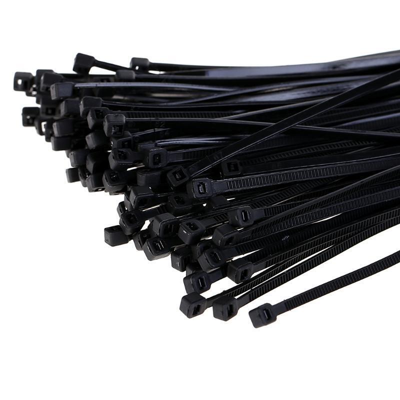 100pcs Cable Ties Bicycle Nylon Auto Lock 3x200mm Zip Wire Strap Multifunctional