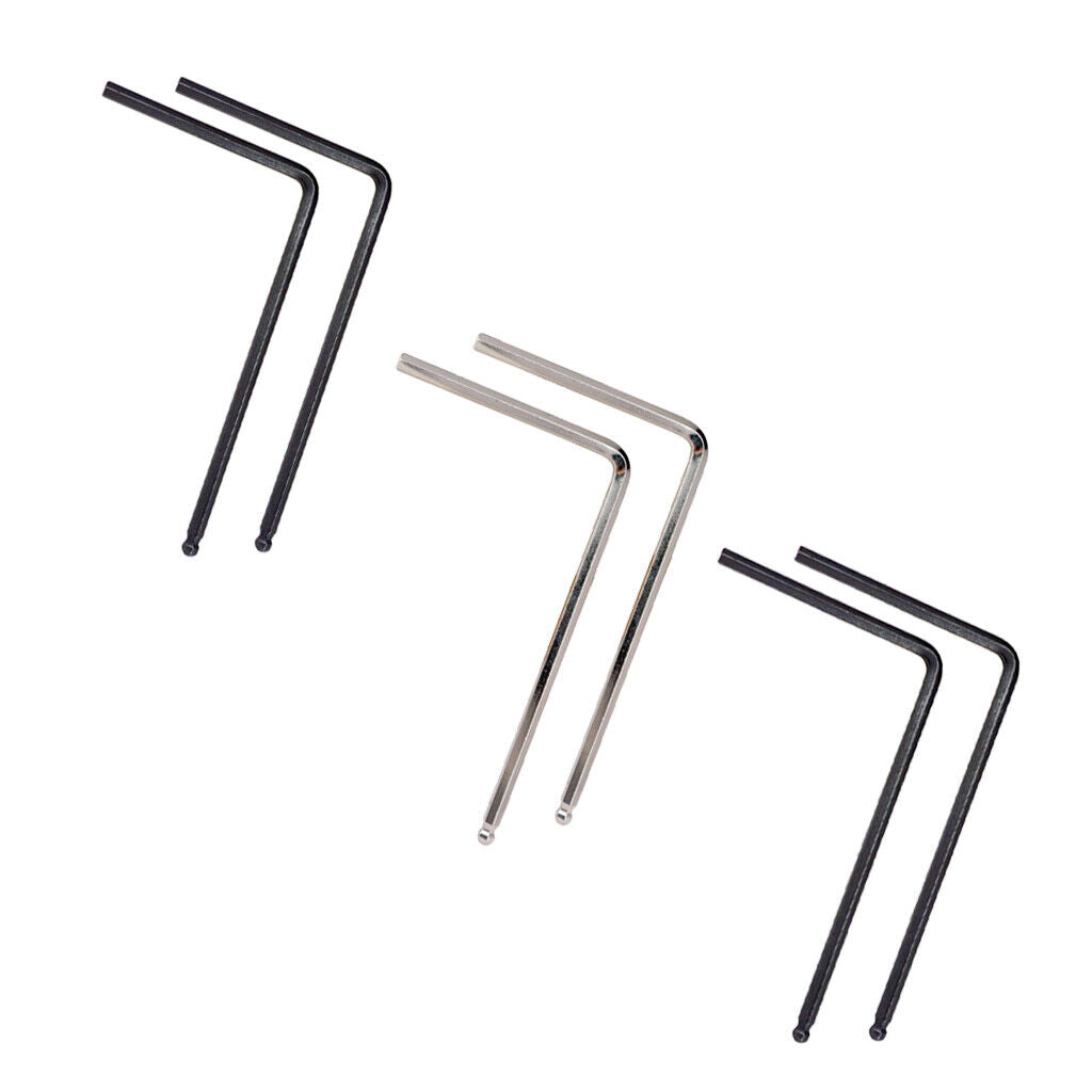 2x 4mm Ball End  Rod Adjustment Wrench Tool for Acoustic Guitar Black