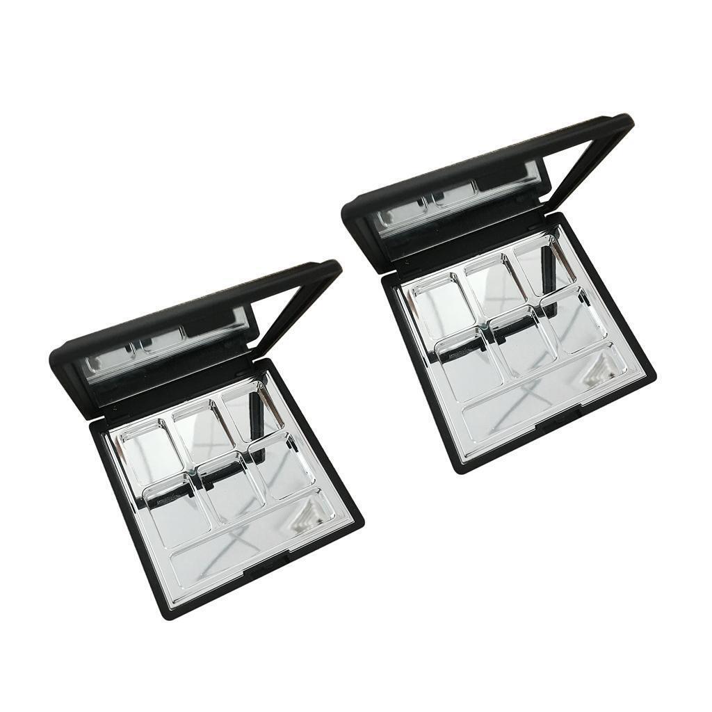 2Pcs Empty Makeup Case Organizer Container for Blush Lip Gloss Loose Powder
