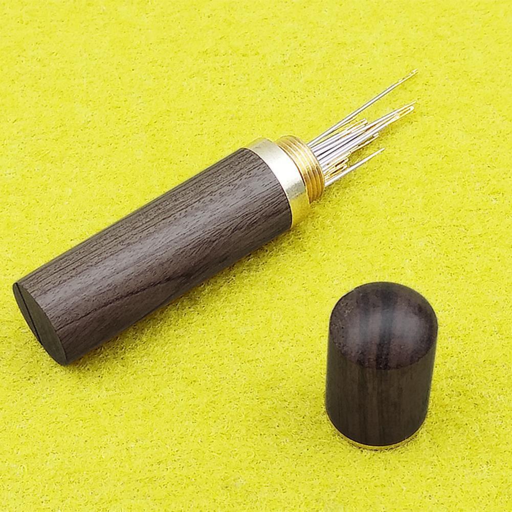 Wood Box Embroidery Mending Holder Bottle Container Needle Storage DIY Tool