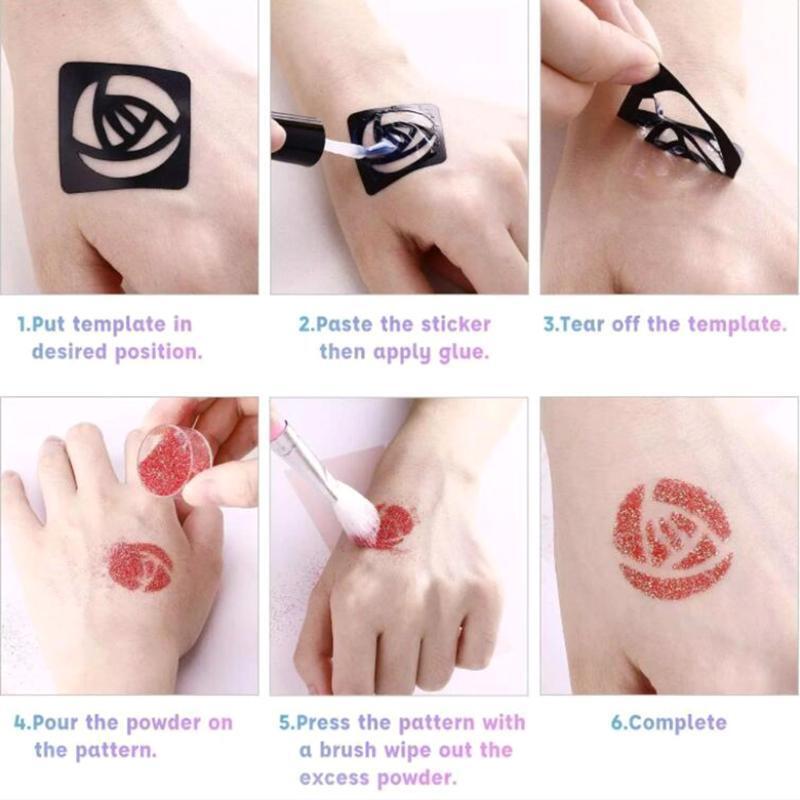 Glitter Tattoo Sets Easy To Use Kids Temporary Sparkle Tattoos Great Gifts