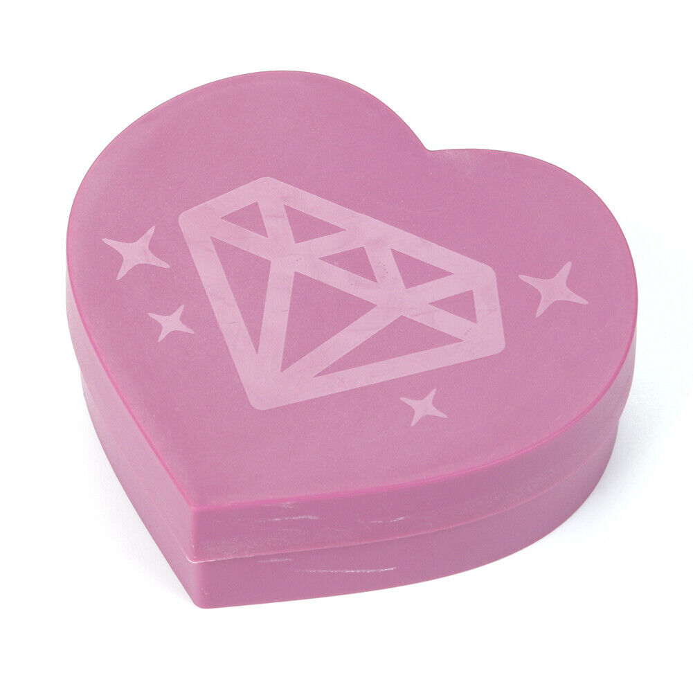 Diamond Painting Tray Plastic Heart Shape Drill Plate 7x7cm (Light Purple)