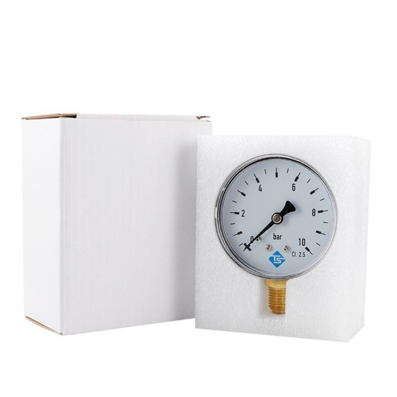 Pressure Gauge Stainless Steel+Copper 1/4 NPT Thread Water Pressure Meter 60mm