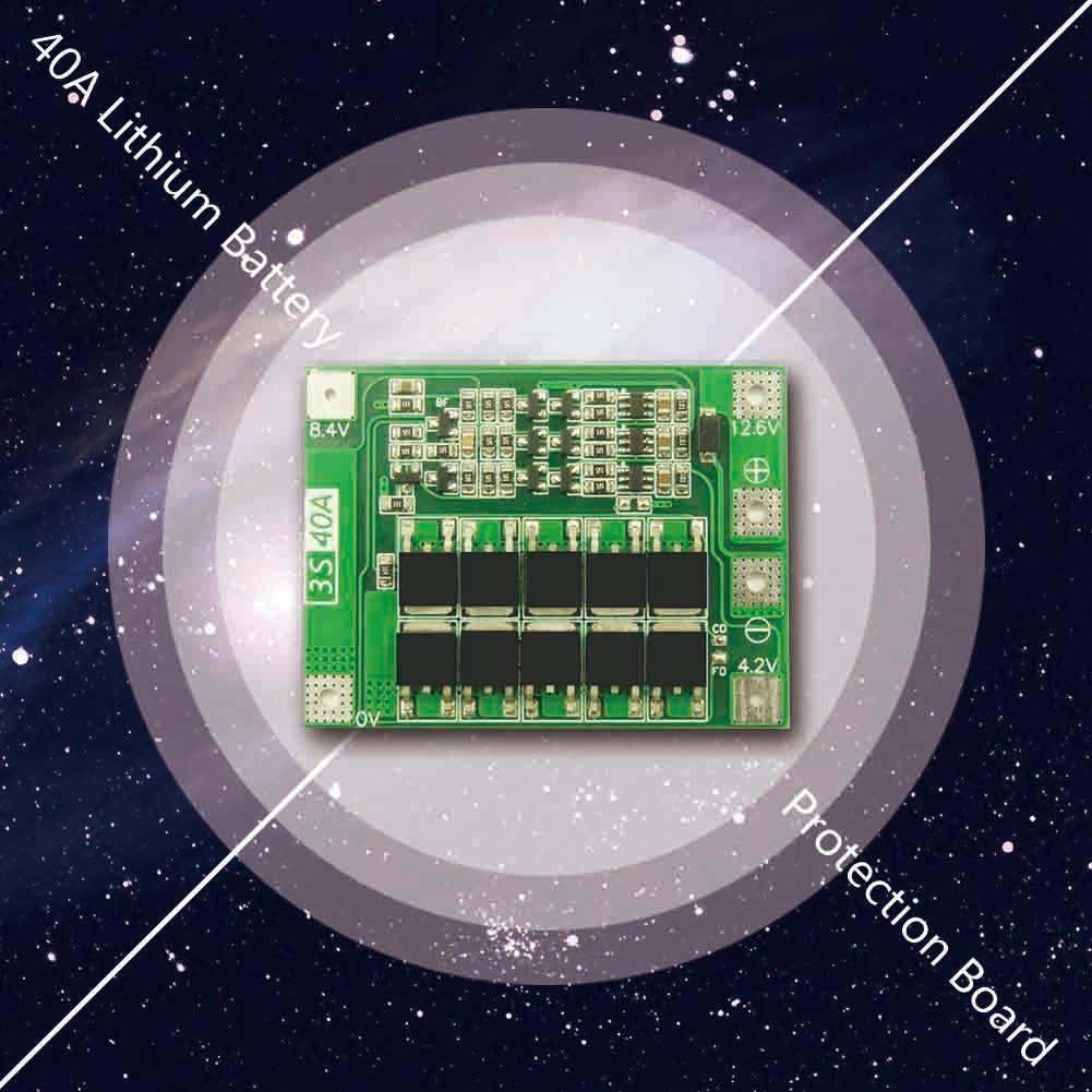 3S 40A Li-ion Lithium Battery Charger Cell Module PCB BMS Protection Board