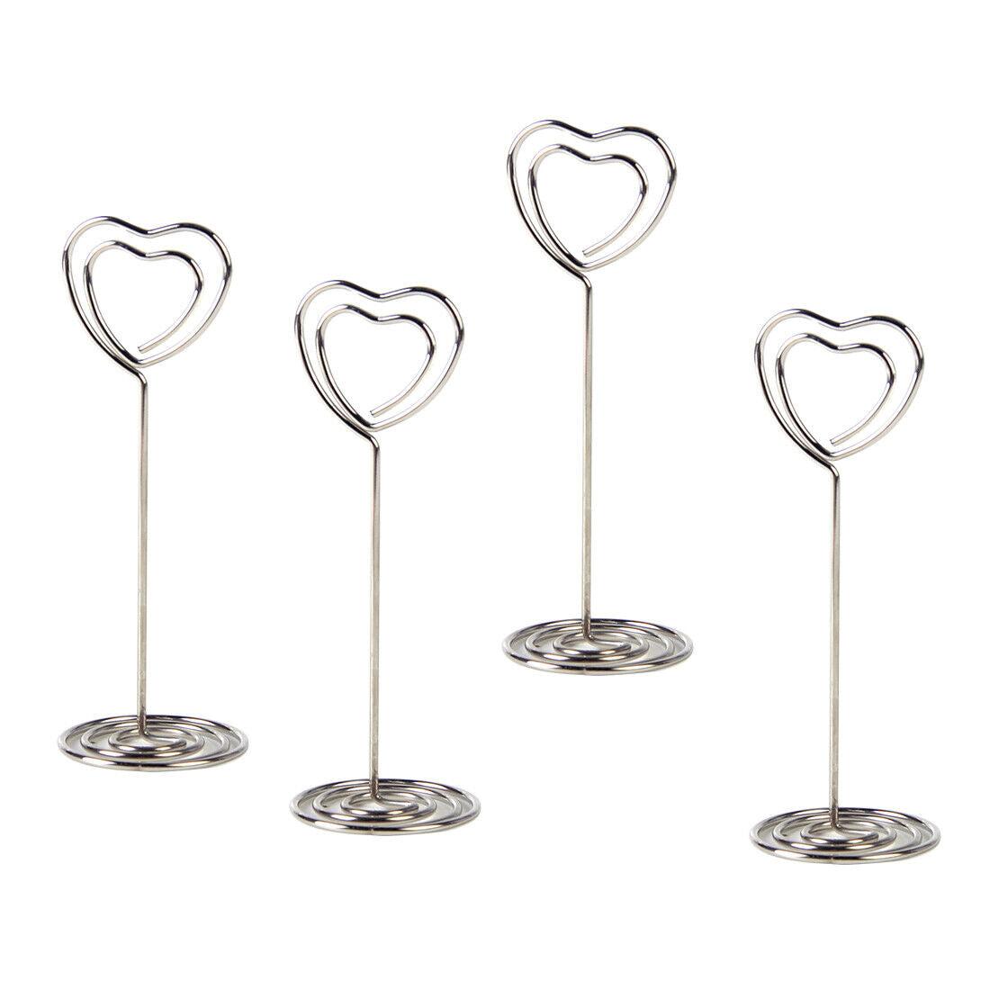 24x Metal Heart Memo Note Card Photo Clip Base Holder Stand Wedding Party DIY Li