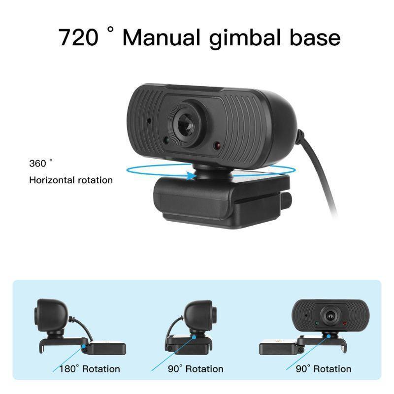 1080p Rotatable Cameras Video Recording Web Camera with Microphone PC Computer