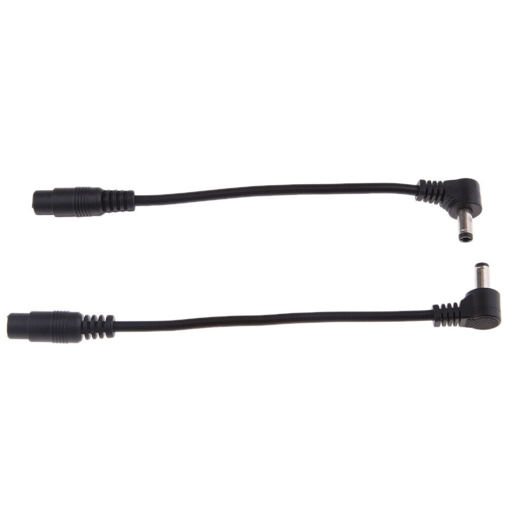 2pcs DC  5.5x2.1mm Fe to 5.5x2.5mm  Adapter Cable Right Angle