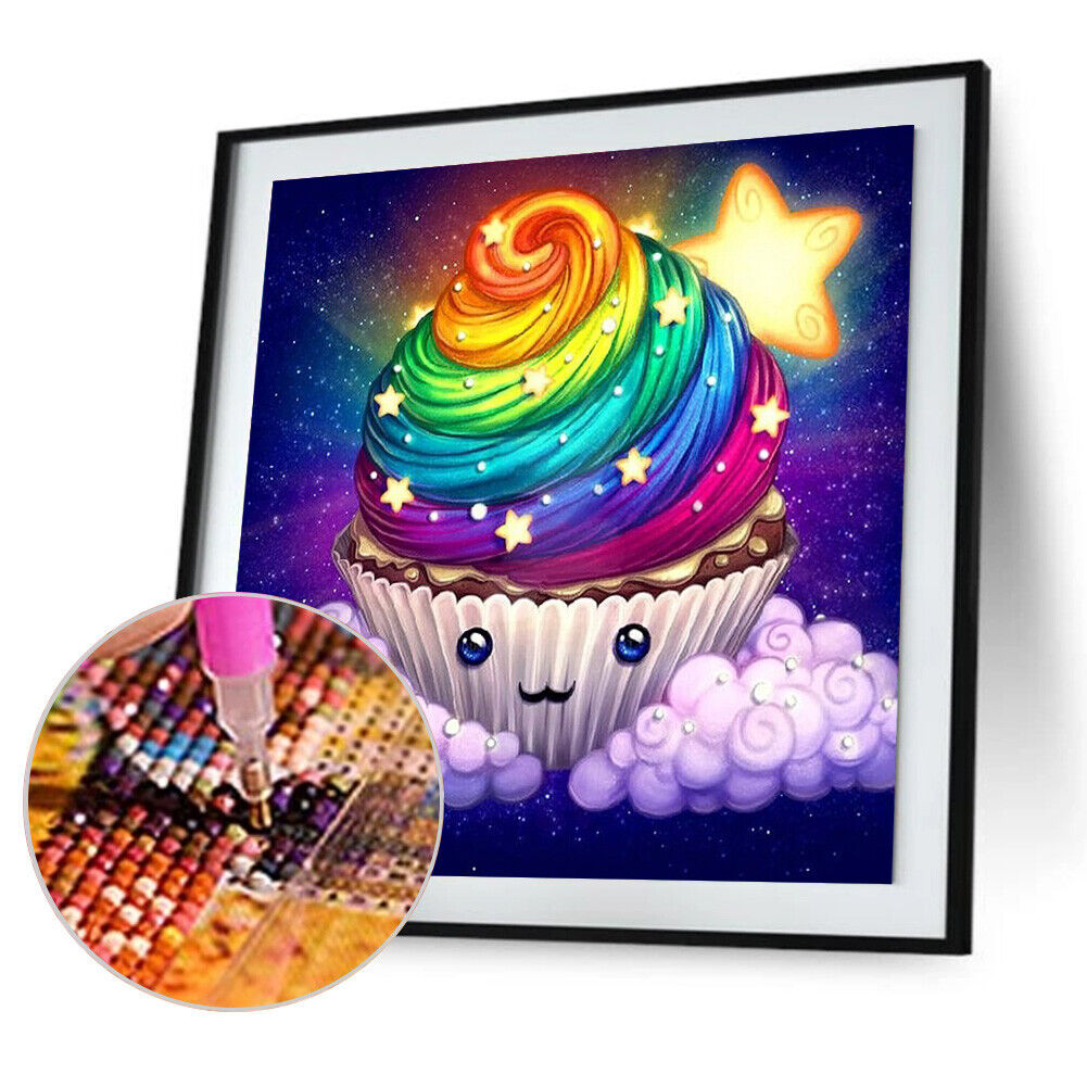 5D DIY Doughnut Cupcake Full Round Diamond Painting Kit Picture Craft Art