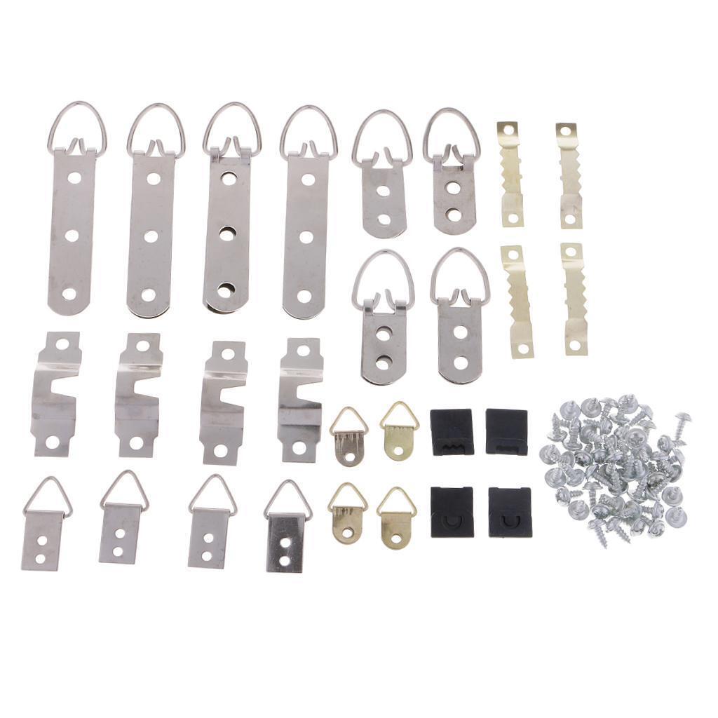 76x Photo Frame Hanging Kit Hanging Solutions Home Office Hanging Hooks Kit