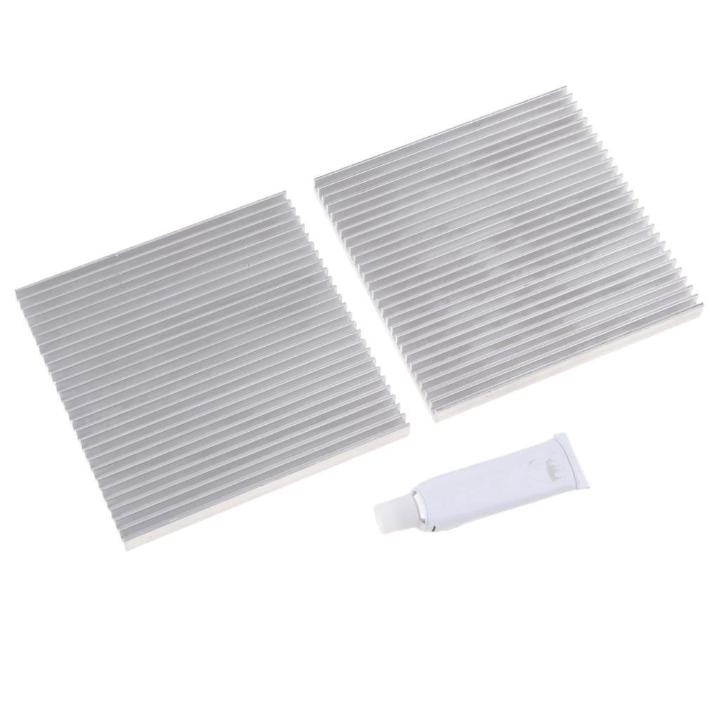 Prettyia     2Pcs     Aluminium     Heatsink     Cooling           80  *  7  *