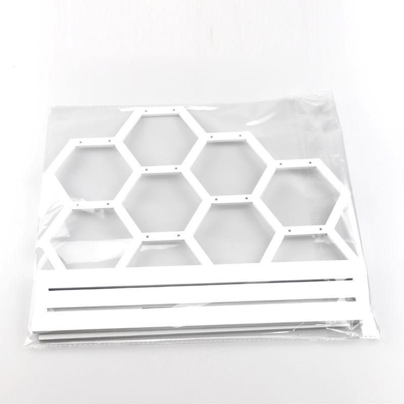 Natural Wood White Honeycomb Jewelry Earring Display Stand Up to Hold 9 Earrings