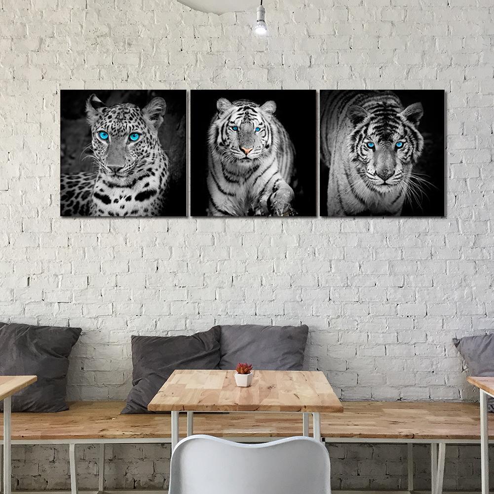 3pcs 5D DIY Full Drill Square Diamond Painting Animals Cross Stitch Kit (1)