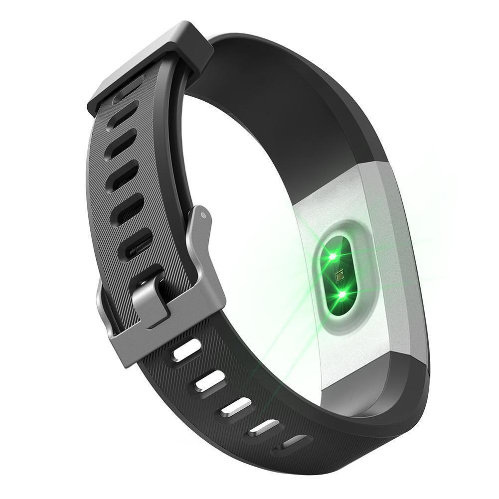 Silicone Sport Wrist Strap Watch Band for ID115Plus HR Smartwatch (Black)