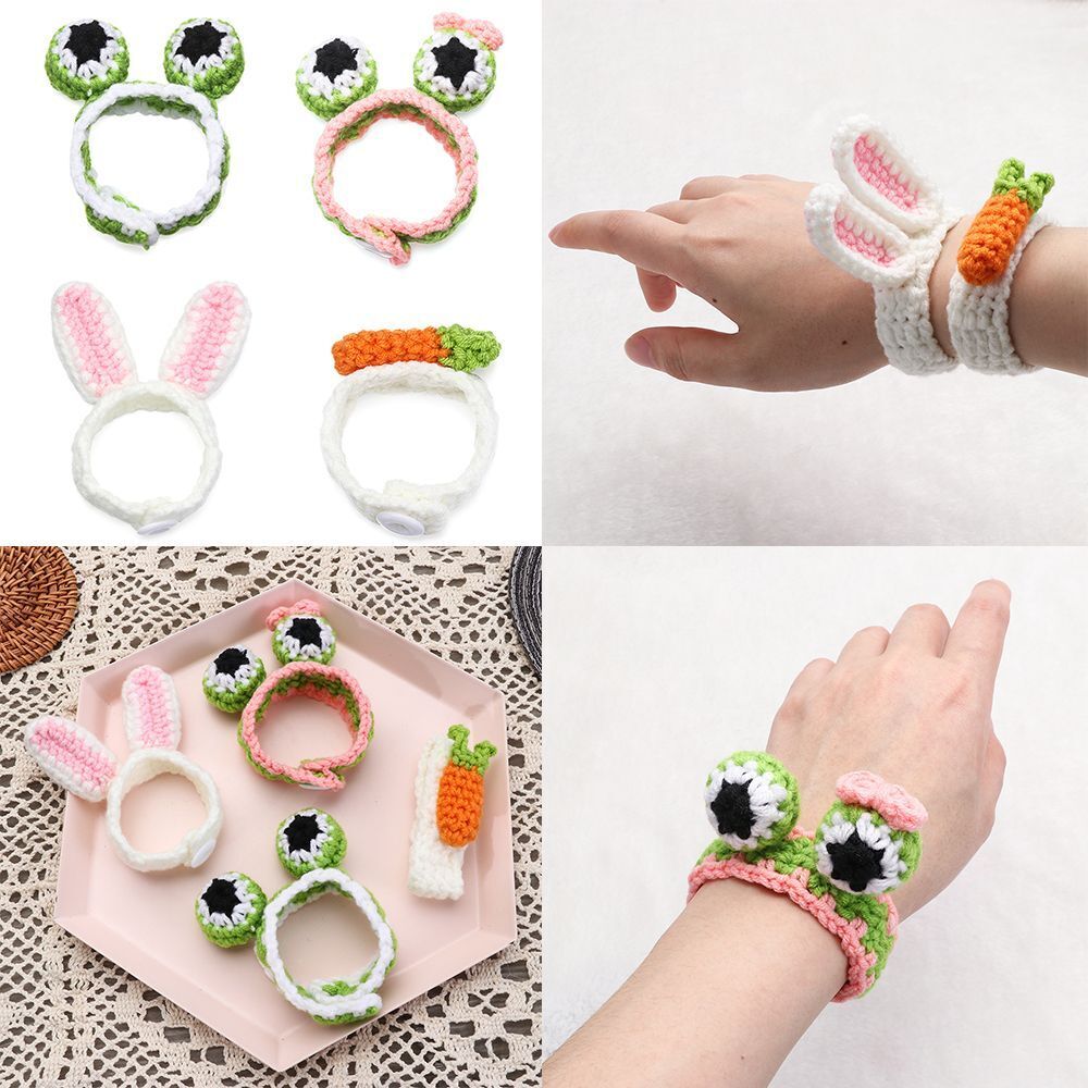 Creative Jewelry Child Rabbit Ear Cute Animal Woven Bracelet Frog Wool Knitting