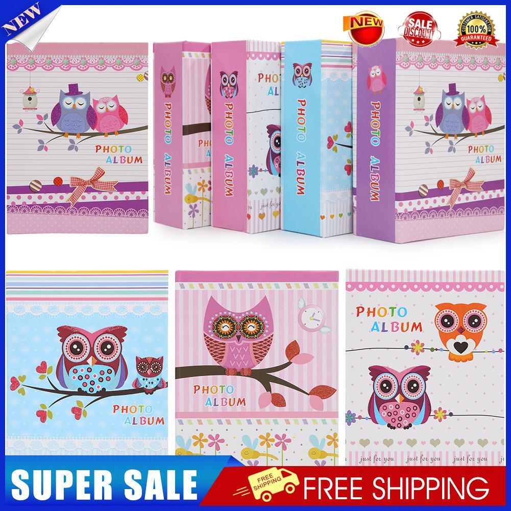 6 inch Cartoon Owl Photo Album 100 Sheets Family Pictures Storage Case Gift