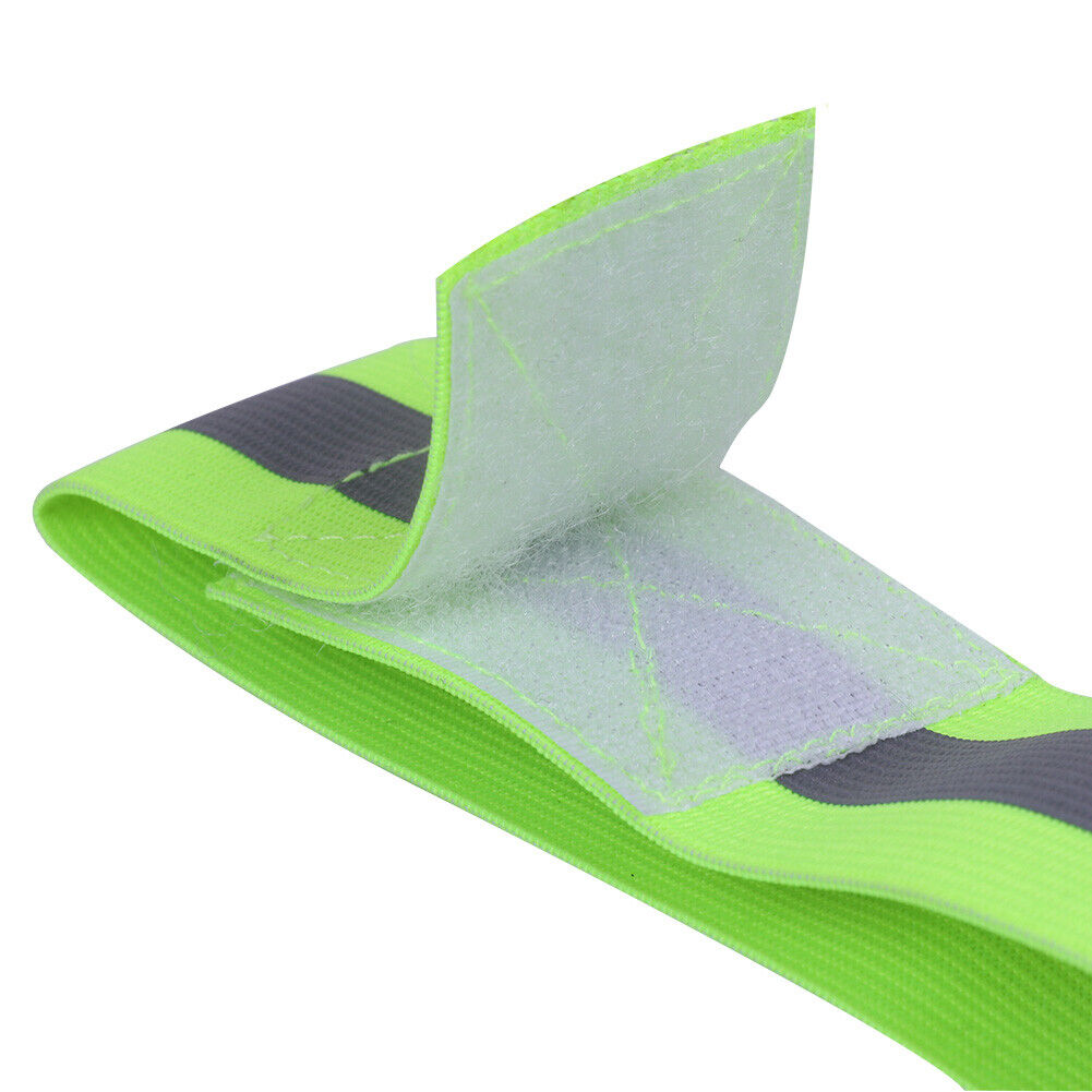 2x Night Reflective Bike Safety Armband Outdoor Sports Arm Strap (Green)