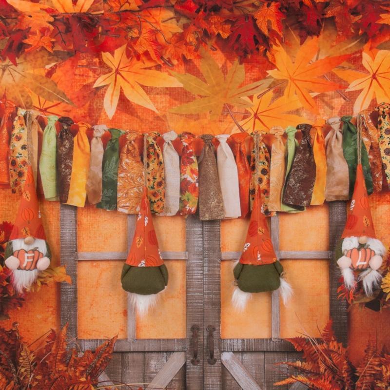 4x/Set Plush Gnome w/ Pumpkin Hanging Ornaments Gnome Harvest Gnome Decoration