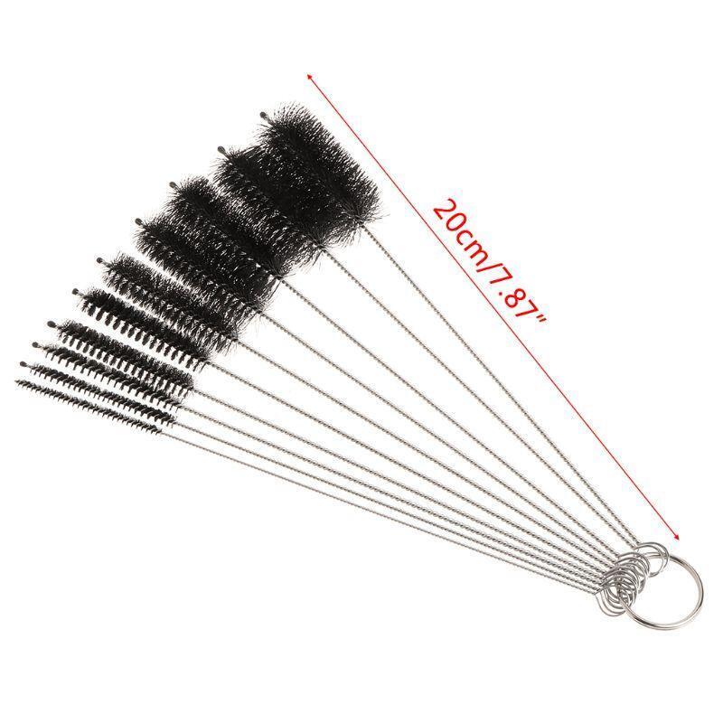 10 Sizes Hose Cleaner Brush Aquarium Stainless Steel Cleaning Brush 7.9" Long