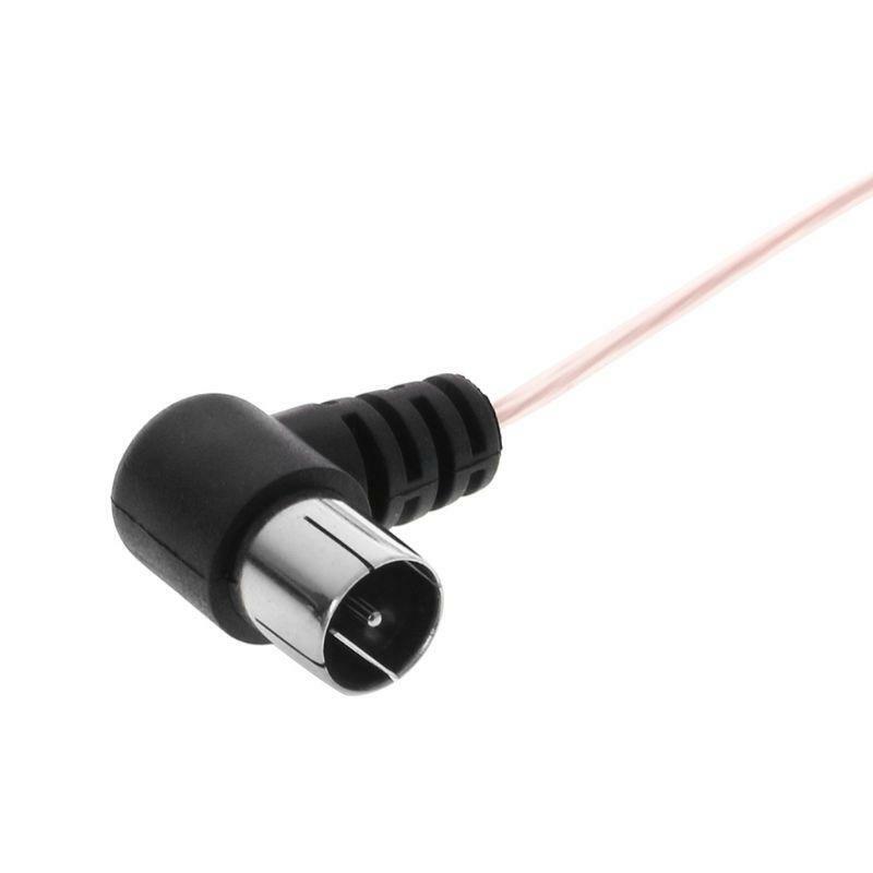 FM Indoor T Antenna 75 Ohm Radio Dipole Male Plug Wire Cable For Yamaha FM Radi