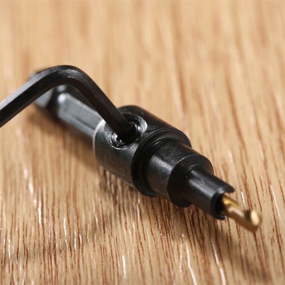 4x HSS Ti Titanium-coated Countersink Drill Bits Kit Hex Shank Woodworking Tool