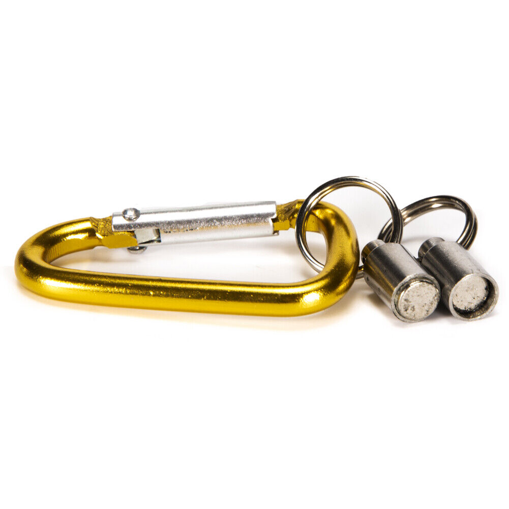 Steel Fishing Magnetic Release Carabiner Clip Holder with Coil Rope Lanyard