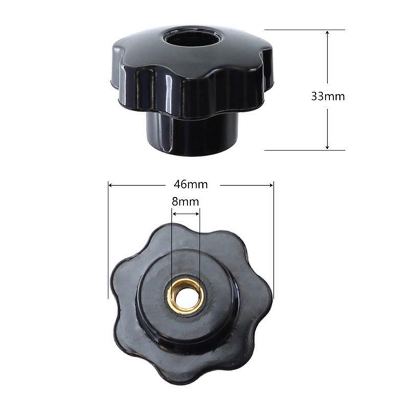 4Sets M8 Plum Hand Tighten Nuts Handle + M8 T-Track Slider Sliding Nut Screw Rod