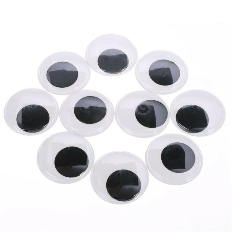 10pcs Big Black Wiggly Giant Googly Eyes For DIY Scrapbooking Hand Crafts 40mm