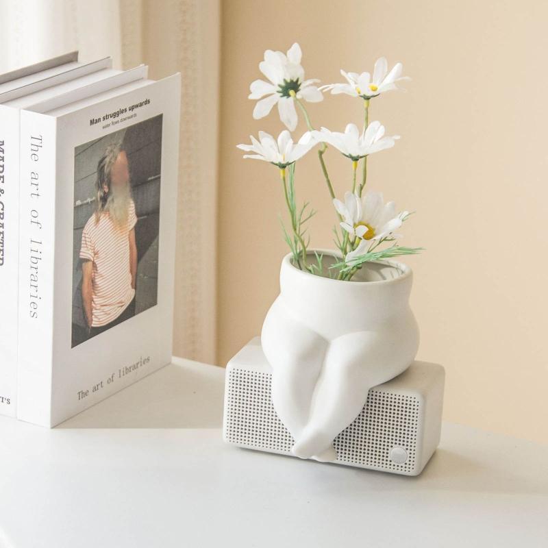 Human Body Ceramic Art Vase Nordic Home Decoration Sculpture White Vases